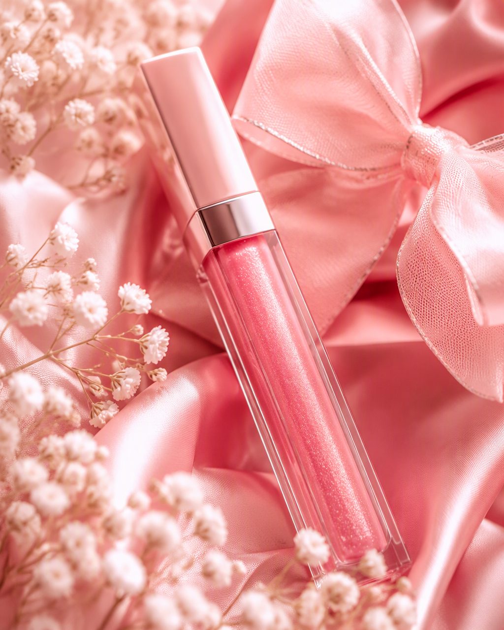 Bunny Pink gloss on a pink pedestal
